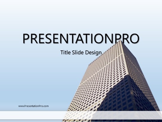 Building Ticker PowerPoint Template title slide design