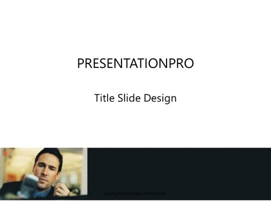 Business Comm02 PowerPoint Template title slide design