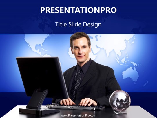 Business Exec PowerPoint Template title slide design