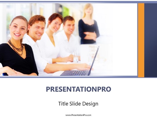 Business Group Portrait PowerPoint Template title slide design