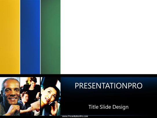 Business Stripes PowerPoint Template title slide design