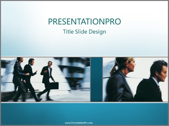 Business Walk PowerPoint Template title slide design