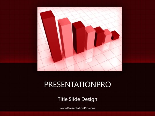 chart my decrease red PowerPoint Template title slide design