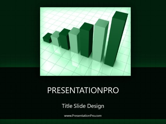 chart my increase green PowerPoint Template title slide design