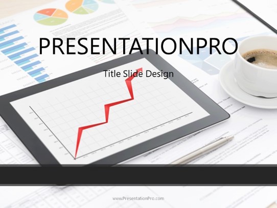 Chart Ticker PowerPoint Template title slide design