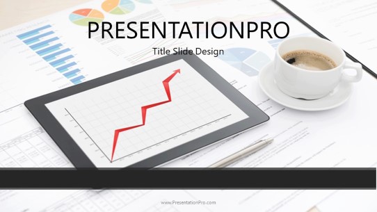 Chart Ticker Widescreen PowerPoint Template title slide design