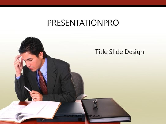 Contract Review PowerPoint Template title slide design