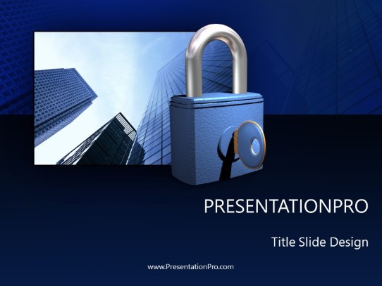 Corporate Security PowerPoint Template title slide design
