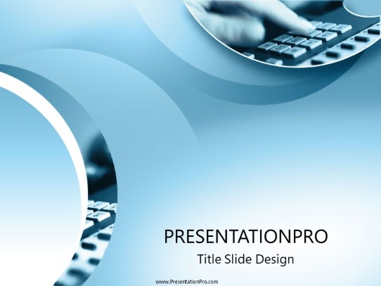 Dial Number PowerPoint Template title slide design