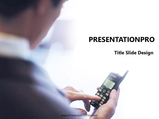 Dialing2 PowerPoint Template title slide design