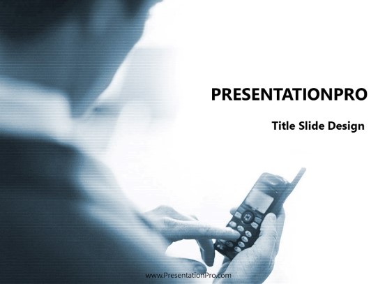 Dialing2 Blue PowerPoint Template title slide design