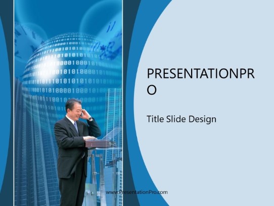 Digital Times PowerPoint Template title slide design