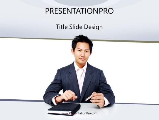 Executive Male PowerPoint Template title slide design