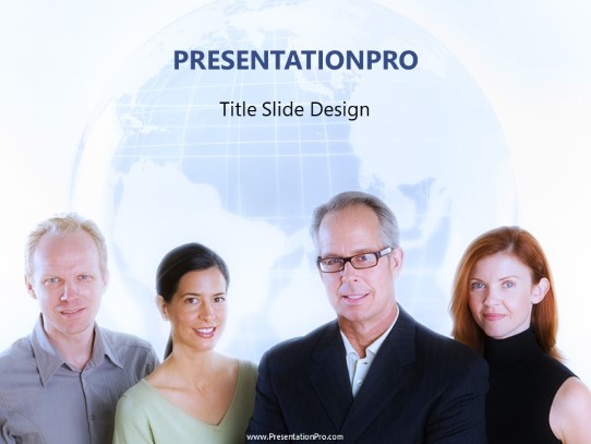 Global Business Group PowerPoint Template title slide design