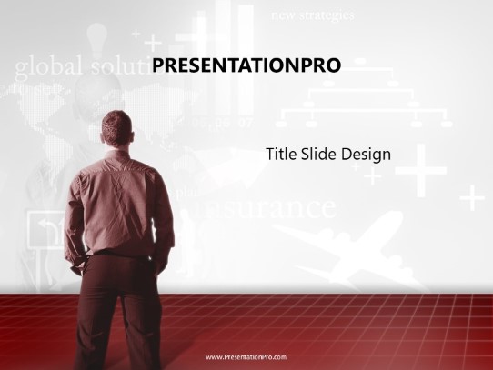 Global Solutions Stare PowerPoint Template title slide design