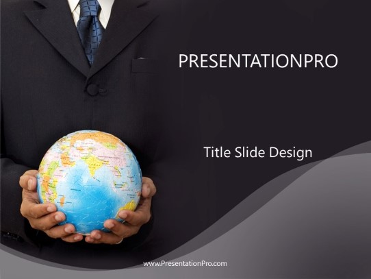 Global Suit PowerPoint Template title slide design