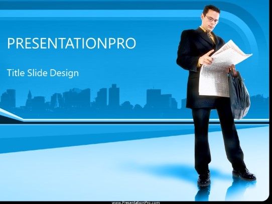 Going To Work PowerPoint Template title slide design