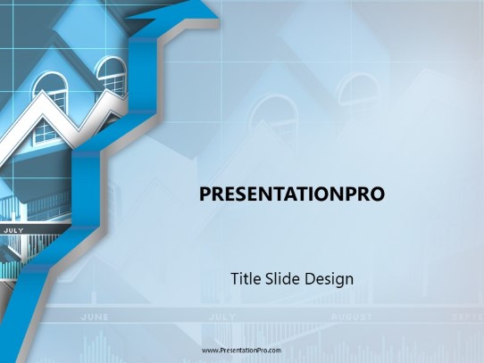 House Market Rising PowerPoint Template title slide design