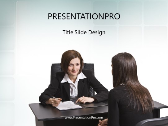 interview talk PowerPoint Template title slide design