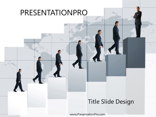 Moving Up PowerPoint Template title slide design