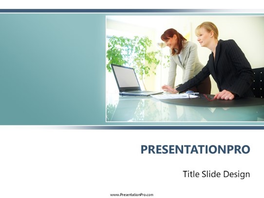 Nice Work PowerPoint Template title slide design
