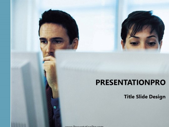 Peeking PowerPoint Template title slide design
