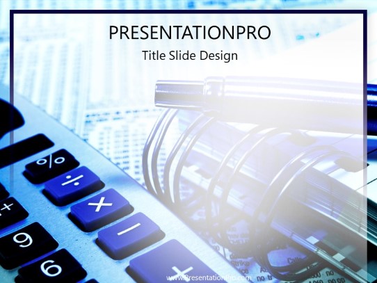 Pen Pad PowerPoint Template title slide design