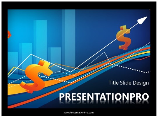 Profit Path PowerPoint Template title slide design