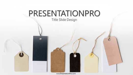 Sale Tags Widescreen PowerPoint Template title slide design