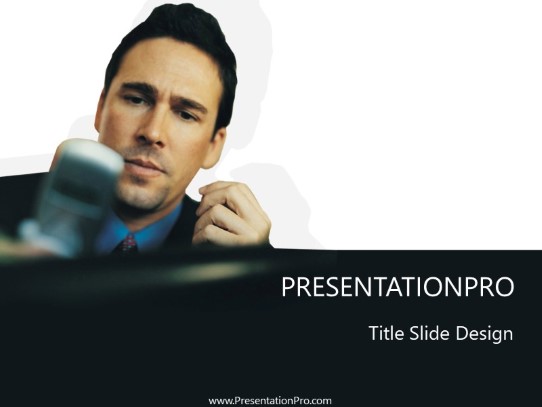 Scrolling Through White PowerPoint Template title slide design