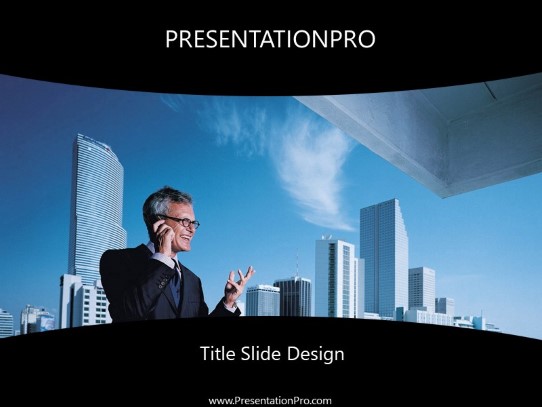 Sky Talk PowerPoint Template title slide design