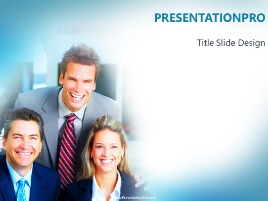 Smiling Group Portrait 01 PowerPoint Template title slide design
