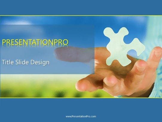 Solution In Hand PowerPoint Template title slide design