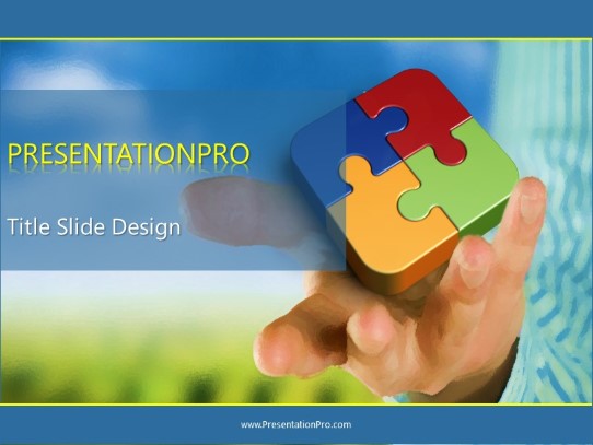 Solution In Hand B Widescreen PowerPoint Template title slide design