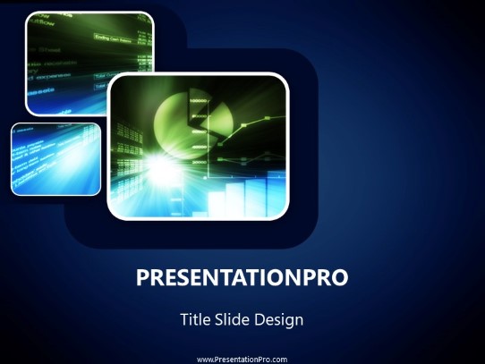Spreadsheet Charts PowerPoint Template title slide design