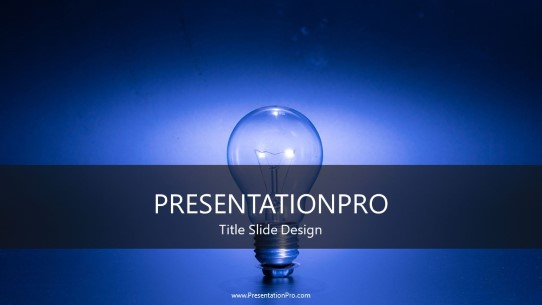 Standing Light Widescreen PowerPoint Template title slide design