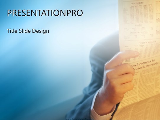 Stock Read PowerPoint Template title slide design