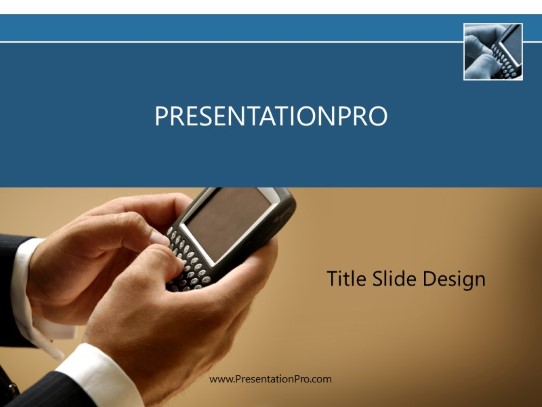 Text Messaging PowerPoint Template title slide design