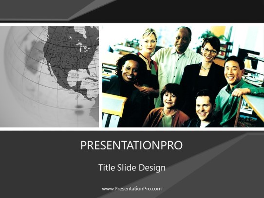 The Company 02 Gray PowerPoint Template title slide design