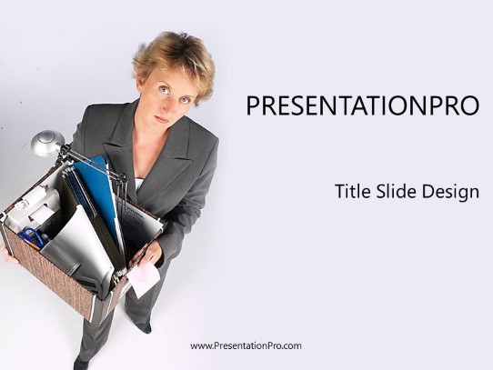 Unemployed PowerPoint Template title slide design