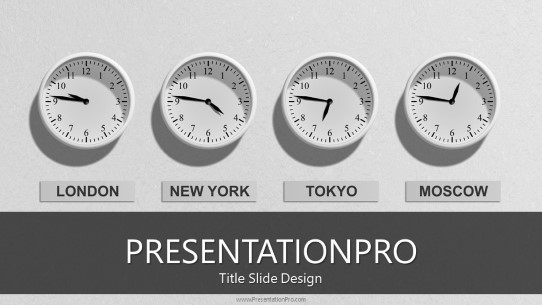 World Time Widescreen PowerPoint Template title slide design