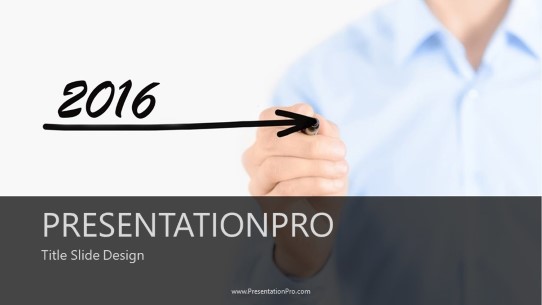 Business Marker 01 Widescreen PowerPoint Template title slide design