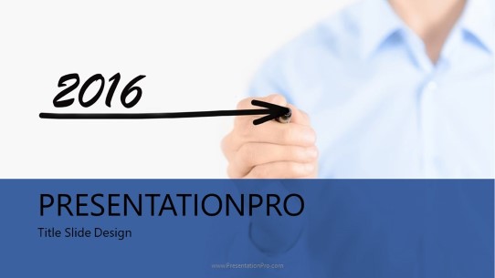 Business Marker Blue 01 Widescreen PowerPoint Template title slide design