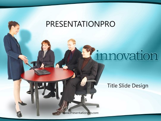 Executives Blue PowerPoint Template title slide design