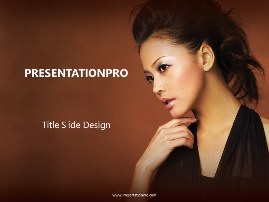 Model PowerPoint Template title slide design