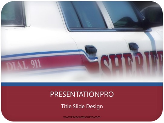 Sheriff PowerPoint Template title slide design