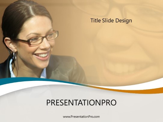 Techie Girl PowerPoint Template title slide design