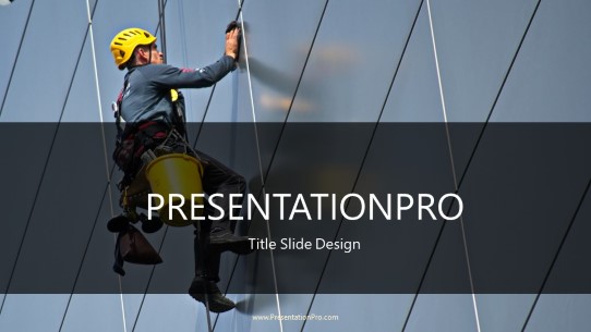 Window Washing PowerPoint Template title slide design