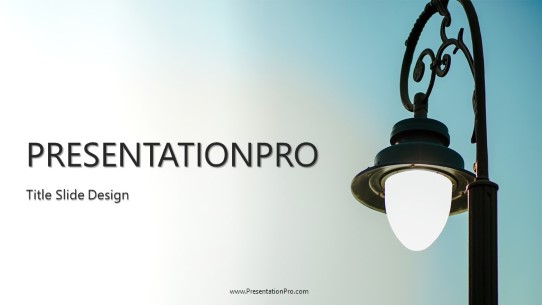 Morning Light Widescreen PowerPoint Template title slide design