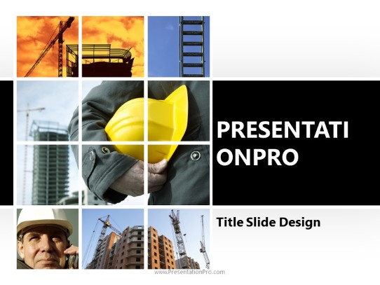Conceptual Construction PowerPoint Template title slide design